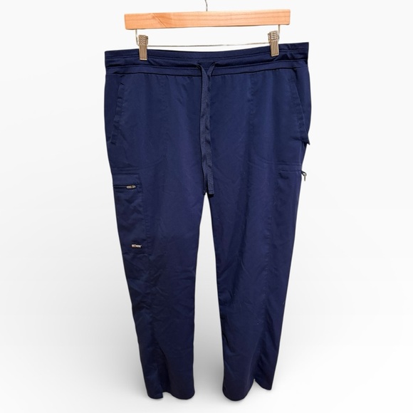 BUNDLE: Grey's Anatomy Women's Cargo Scrub Pants in Navy, Burgundy & Charcoal - Picture 2 of 10
